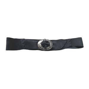 Handmade Boho Black Suede Belt One Size